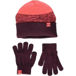 imageUnder Armour Boys Beanie ampamp Glove Combo600 Dark Maroon  Beta  Dark Maroon