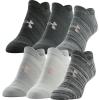 imageUnder Armour Womens Essential 20 Lightweight No Show Socks 6PairsWhiteHalo Gray Assorted Lockedin Fit