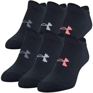 imageUnder Armour Womens Essential 20 Lightweight No Show Socks 6PairsBlack Assorted