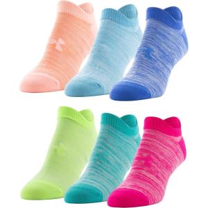 imageUnder Armour Womens Essential 20 Lightweight No Show Socks 6PairsElectro PinkNeptuneElectro Pink