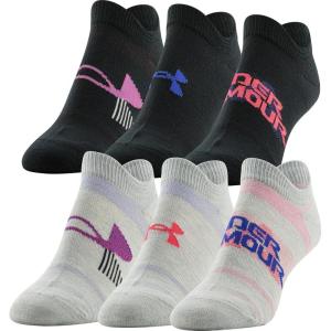 imageUnder Armour Womens Essential 20 Lightweight No Show Socks 6PairsHalo Gray Assorted Lockedin Fit