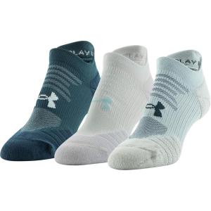 imageUnder Armour Womens Play Up No Show Tab Socks 3PairsFuse Teal Assorted