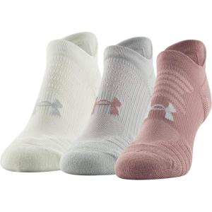 imageUnder Armour Womens Play Up No Show Tab Socks 3PairsPink Elixir Assorted