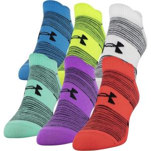 imageUnder Armour womens Essential 20 No Show Socks 6pairs DiscontinuedBetaExotic Bloom