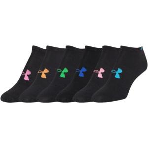 imageUnder Armour womens Essential 20 No Show Socks 6pairs DiscontinuedBlackAssorted Colors 6pairs