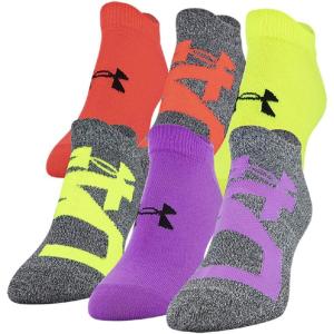 imageUnder Armour womens Essential 20 No Show Socks 6pairs DiscontinuedBlackExotic Bloom