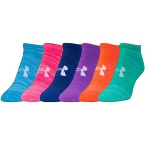 imageUnder Armour womens Essential 20 No Show Socks 6pairs DiscontinuedBright Assortment 6pairs