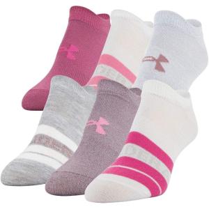 imageUnder Armour womens Essential 20 No Show Socks 6pairs DiscontinuedHushed Pink Assorted