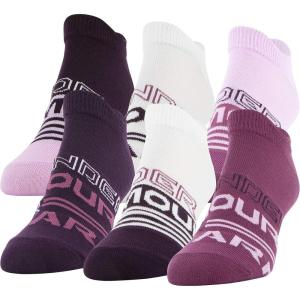 imageUnder Armour womens Essential 20 No Show Socks 6pairs DiscontinuedPink Quartz Assorted