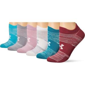 imageUnder Armour womens Essential 20 No Show Socks 6pairs DiscontinuedPink QuartzAassorted