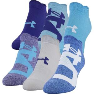 imageUnder Armour womens Essential 20 No Show Socks 6pairs DiscontinuedSmalt BlueHalo Gray