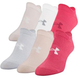 imageUnder Armour womens Essential 20 No Show Socks 6pairs DiscontinuedPink