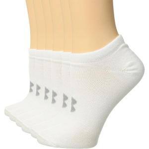 imageUnder Armour womens Essential 20 No Show Socks 6pairs DiscontinuedWhite  AnthraciteWhite