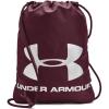 imageUnder Armour UnisexAdult Ozsee Sackpack  Midnight Navy 411White  One Size Fits All604 Dark Maroon   Metallic Silver