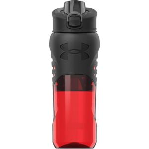 imageUnder Armour 24oz Grip Water Bottle Pro Lid Cover Silicone Body Grip Shatter Proof Stain ampamp Odor ResistantRed