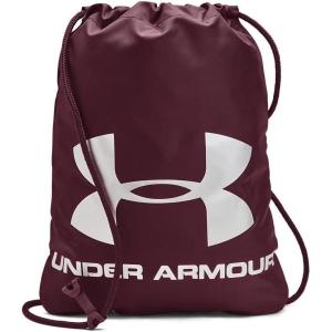 imageUnder Armour UnisexAdult Ozsee Sackpack  Midnight Navy 411White  One Size Fits All604 Dark Maroon   Metallic Silver