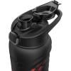 imageUnder Armour 24Oz Stainless Steel Water Bottle Insulated Carabiner Easy Carry Hook Leak Proof Kids ampamp Adults All Sports GymRedBlack