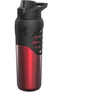 imageUnder Armour 24Oz Stainless Steel Water Bottle Insulated Carabiner Easy Carry Hook Leak Proof Kids ampamp Adults All Sports GymRed