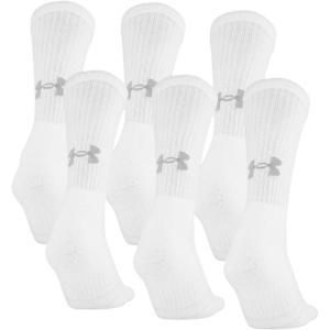 imageUnder Armour Adult Training Cotton Crew Socks MultipairsWhite 6pairs