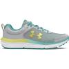 imageUnder Armour Boys Grade School Assert 10103 Halo GrayRadial TurquoiseSonic Yellow