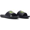 imageUnder Armour Boys Ansa Fix Slide Sandal007 BlackBlackLime Surge