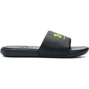 imageUnder Armour Boys Ansa Fix Slide Sandal007 BlackBlackLime Surge
