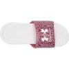 imageUnder Armour Womens Ansa Graphic Fixed Strap Slide SandalWhite 103Polaris Purple