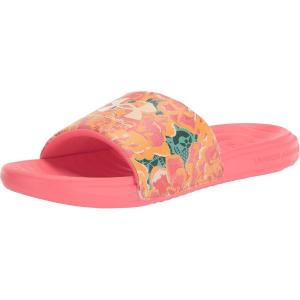 imageUnder Armour Womens Ansa Graphic Fixed Strap Slide Sandal700 Orange IceCalypsoPeach Ice