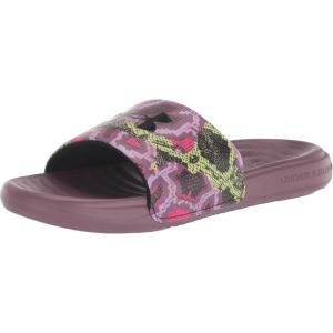 imageUnder Armour Womens Ansa Graphic Fixed Strap Slide SandalAsh Plum 500Mauve Pink