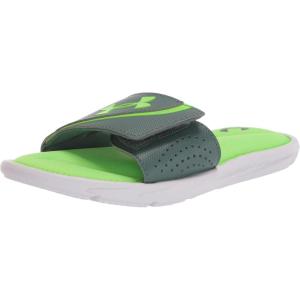 imageUnder Armour Kids Ignite VI Slide SandalWhite 103Toddy Green