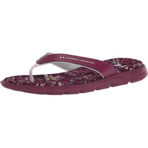 imageUnder Armour Womens Ignite Pro Marbella Graphic Flip Flop Slide Sandal601 Charged CherryCharged CherryWhite