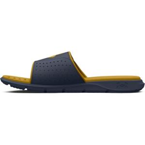 imageUnder Armour Mens Ignite Pro Graphic Slide Sandal402 Downpour GrayDownpour GrayGilded Yellow