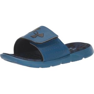 imageUnder Armour Mens Ignite Pro Graphic Slide Sandal403 Varsity BlueDownpour GrayBlack