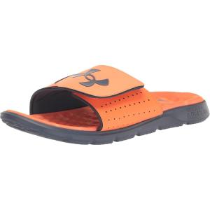 imageUnder Armour Mens Ignite Pro Graphic Slide Sandal801 Orange BlastDownpour GrayDownpour Gray