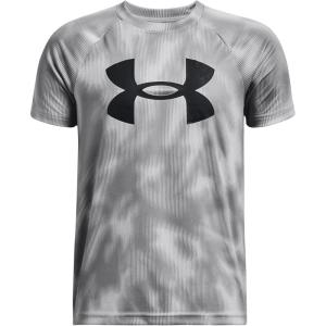 imageUnder Armour Boys Tech Big Logo Printed ShortSleeve TShirt011 Mod Gray   Black