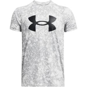 imageUnder Armour Boys Tech Big Logo Printed ShortSleeve TShirt016 Mod Gray   Black