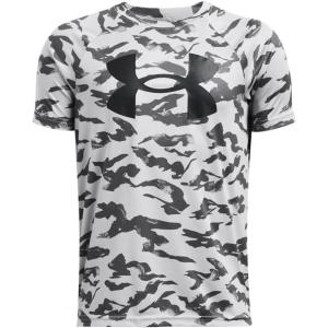 imageUnder Armour Boys Tech Big Logo Printed ShortSleeve TShirt017 Mod Gray   Black