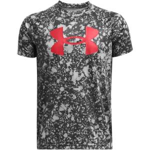 imageUnder Armour Boys Tech Big Logo Printed ShortSleeve TShirt025 Castlerock   Red Solstice