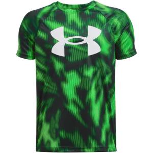 imageUnder Armour Boys Tech Big Logo Printed ShortSleeve TShirt322 Greenwood   White