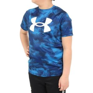 imageUnder Armour Boys Tech Big Logo Printed ShortSleeve TShirt471 Blue Mirage   White