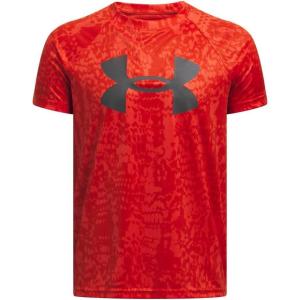 imageUnder Armour Boys Tech Big Logo Printed ShortSleeve TShirt847 Fire   Castlerock