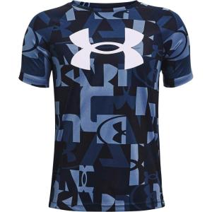 imageUnder Armour Boys Tech Big Logo Printed ShortSleeve TShirtAcademy Blue 408White
