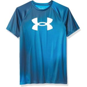 imageUnder Armour Boys Tech Big Logo Printed ShortSleeve TShirtBlue Circuit 436White