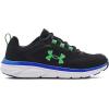 imageUnder Armour Kids Grade School Assert 9 Running Shoe005 BlackVersa BlueExtreme Green