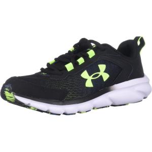 imageUnder Armour Kids Grade School Assert 9 Running Shoe006 BlackStatic BlueLime Surge