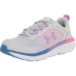 imageUnder Armour Kids Grade School Assert 9 Running Shoe106 Halo GrayWhiteVivid Lilac