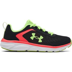 imageUnder Armour Kids Grade School Assert 9 Running ShoeBlack 001Quirky Lime