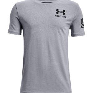 imageUnder Armour Boys New Freedom Flag TShirtSteel Light Heather 035Steel