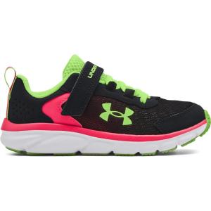 imageUnder Armour Boys Pre School Assert 9 Alternate Closure SneakerBlack 001Quirky Lime