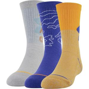 imageUnder Armour Youth Phenom Crew Socks 3PairsLunar OrangeHalo Gray
